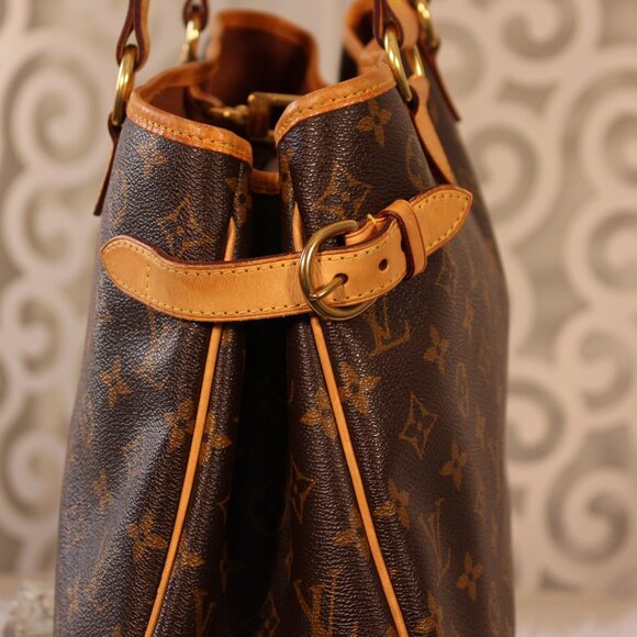 Louis Vuitton Monogram Batignolles Horizontal Tote Bag, Brown w/ Leather Accents - Picture 4 of 9